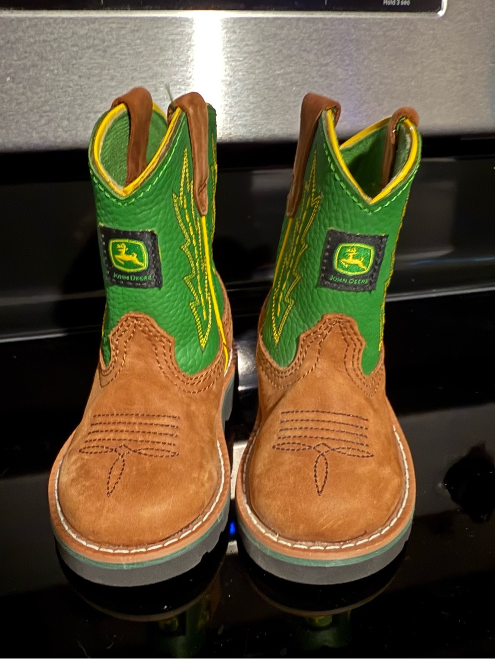 Toddler John Deere cowboy boots farm western boots size 5M infant 12-24m NWOT